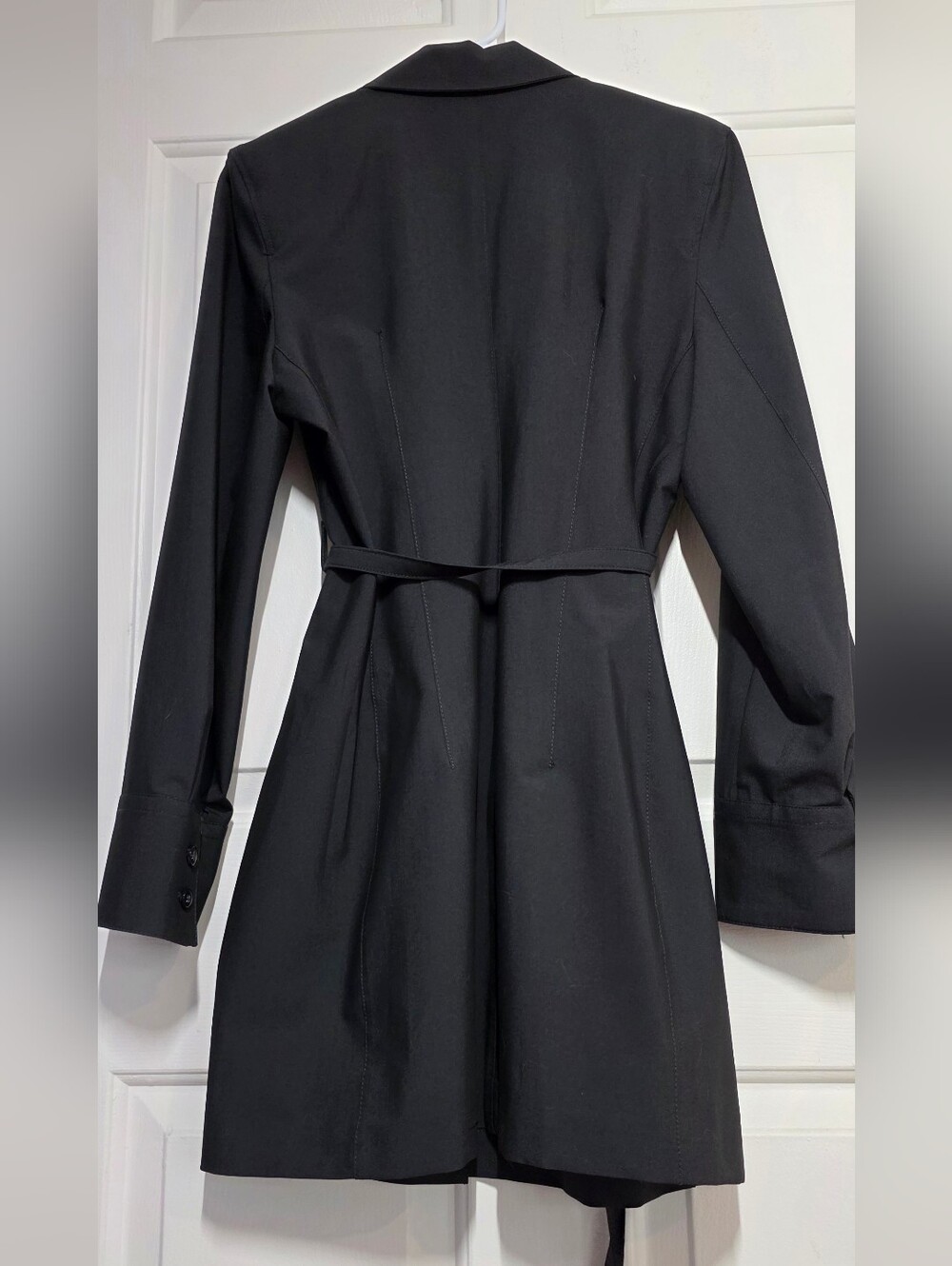 Zara BELTED SHIRT DRESS BLAZER BLACK DRESS ZW COLLECTION - Picture 6 of 9
